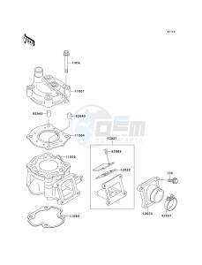 KX 60 [KX60] (B15-B19) [KX60] drawing CYLINDER HEAD_CYLINDER