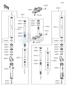 VERSYS-X 300 ABS KLE300CHF XX (EU ME A(FRICA) drawing Front Fork