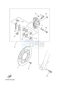 TT-R125 TT-R125LWE (19CW 19CX) drawing FRONT BRAKE CALIPER