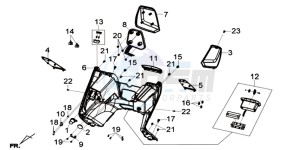 GTS 125I EURO4 LONG VISOR L7 drawing COWLING INNER FR PLATE