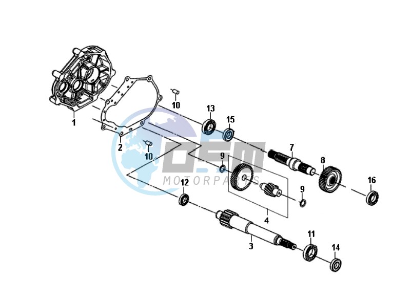 CRANKCASE - DRIVE SHAFT