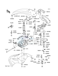 JET SKI 800 SX-R JS800A8F FR drawing Handle Pole