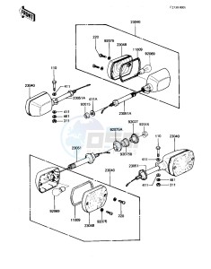 KZ 440 A [LTD] (A2-A4) [LTD] drawing TURN SIGNALS -- -F_NO.026110- - -- 81-83 A2_A3_A4- -