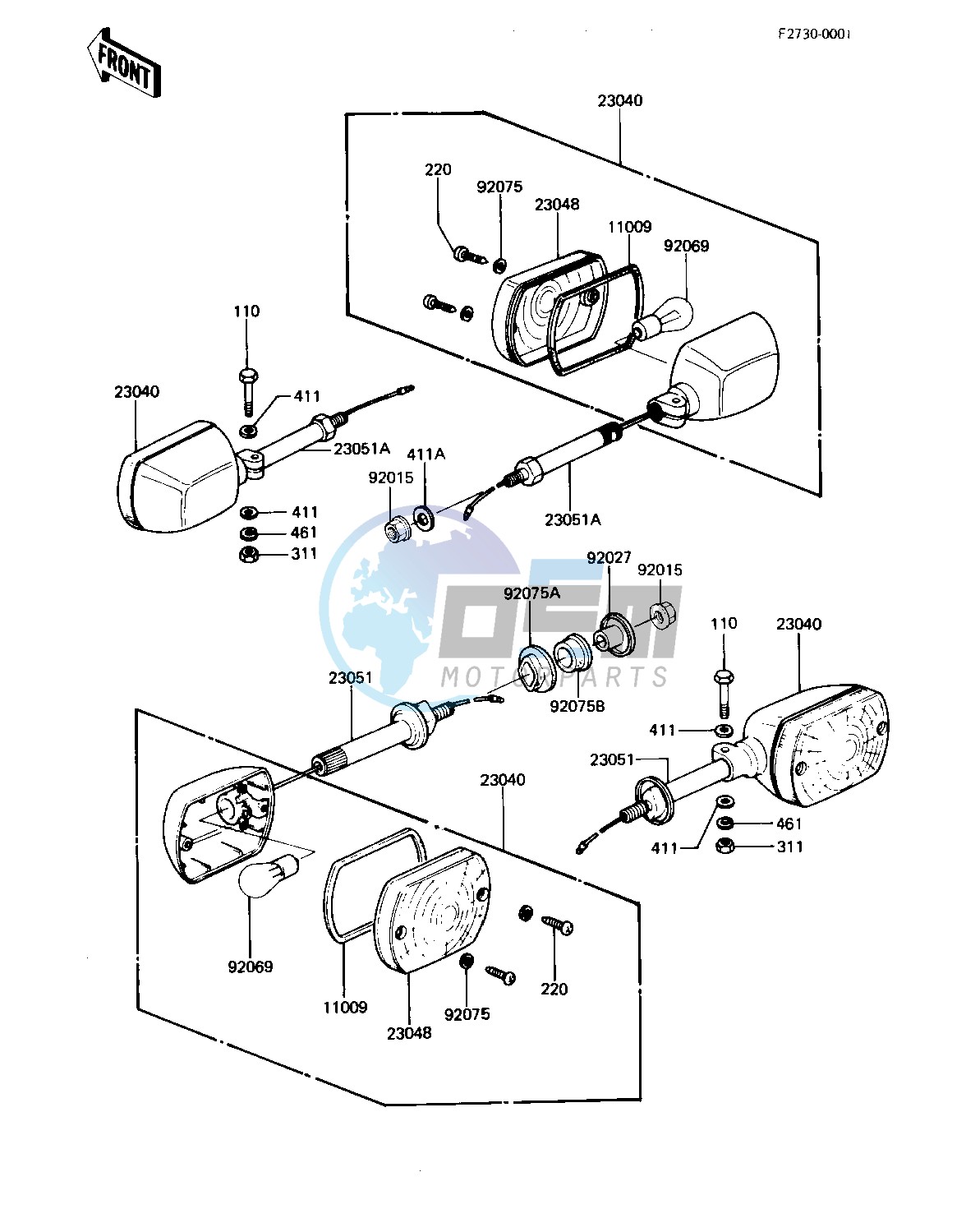 TURN SIGNALS -- -F_NO.026110- - -- 81-83 A2_A3_A4- -