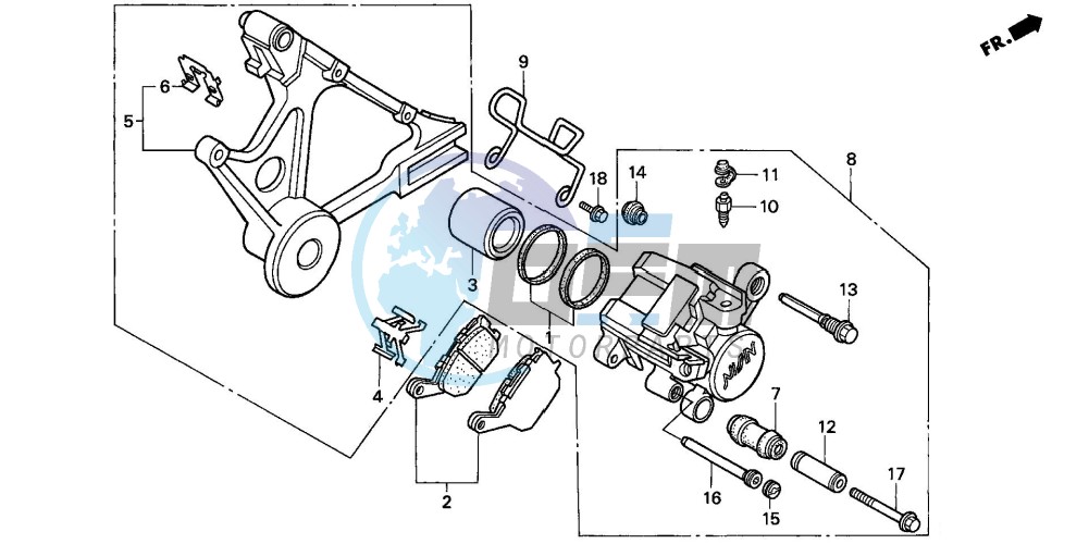 REAR BRAKE CALIPER