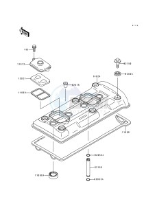 ZX 750 M [NINJA ZX-7R] (M1-M2) [NINJA ZX-7R] drawing CYLINDER HEAD COVER