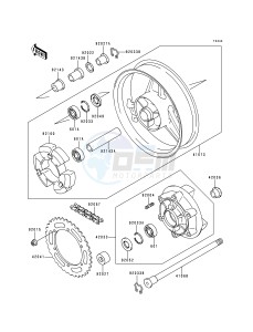 ZR 750 C [ZEPHYR 750] (C1-C3) [ZEPHYR 750] drawing REAR HUB