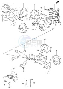 SV650 (E2) drawing SPEEDOMETER (SV650X UX Y UY K1 UK1 K2 UK2)