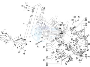 MP3 250 ie mic (USA) MP3 250 ie mic (China) USA drawing Fork steering tube - Steering bearing unit