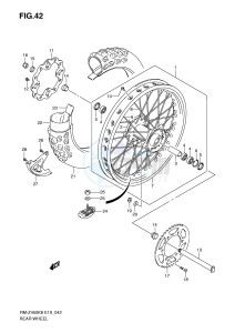 RM-Z450 (E19) drawing REAR WHEEL (RM-Z450K8 K9 L0)