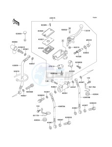 ZX 1100 E [GPZ 1100] (E1-E3) [GPZ 1100] drawing FRONT MASTER CYLINDER