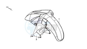 MAXSYM 600I ABS drawing FRONT FENDER