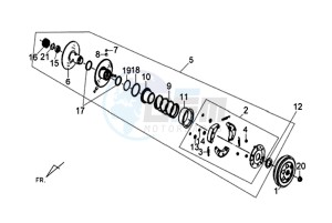 X'PRO 50 (45 KM/H) (AE05W4-EU) (L4-M1) drawing DRIVEN PULLEY ASSY / X'PRO 50 (45 KM/H) (AE05W4-EU) (L4-M1)