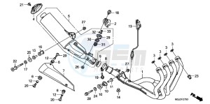 CBF1000FAB drawing EXHAUST MUFFLER