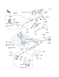 VN 2000 G [VULCAN 2000] (8F-9F) 0G9F drawing TURN SIGNALS