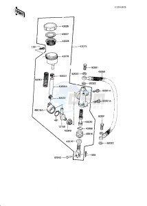 KZ 750 N [SPECTRE] (N1-N2) [SPECTRE] drawing REAR MASTER CYLINDER