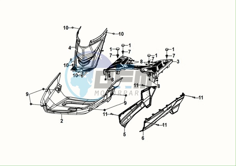 FLOOR PANEL - CENTER COVER