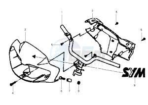 ATTILA - 150 cc drawing HANDLEBAR