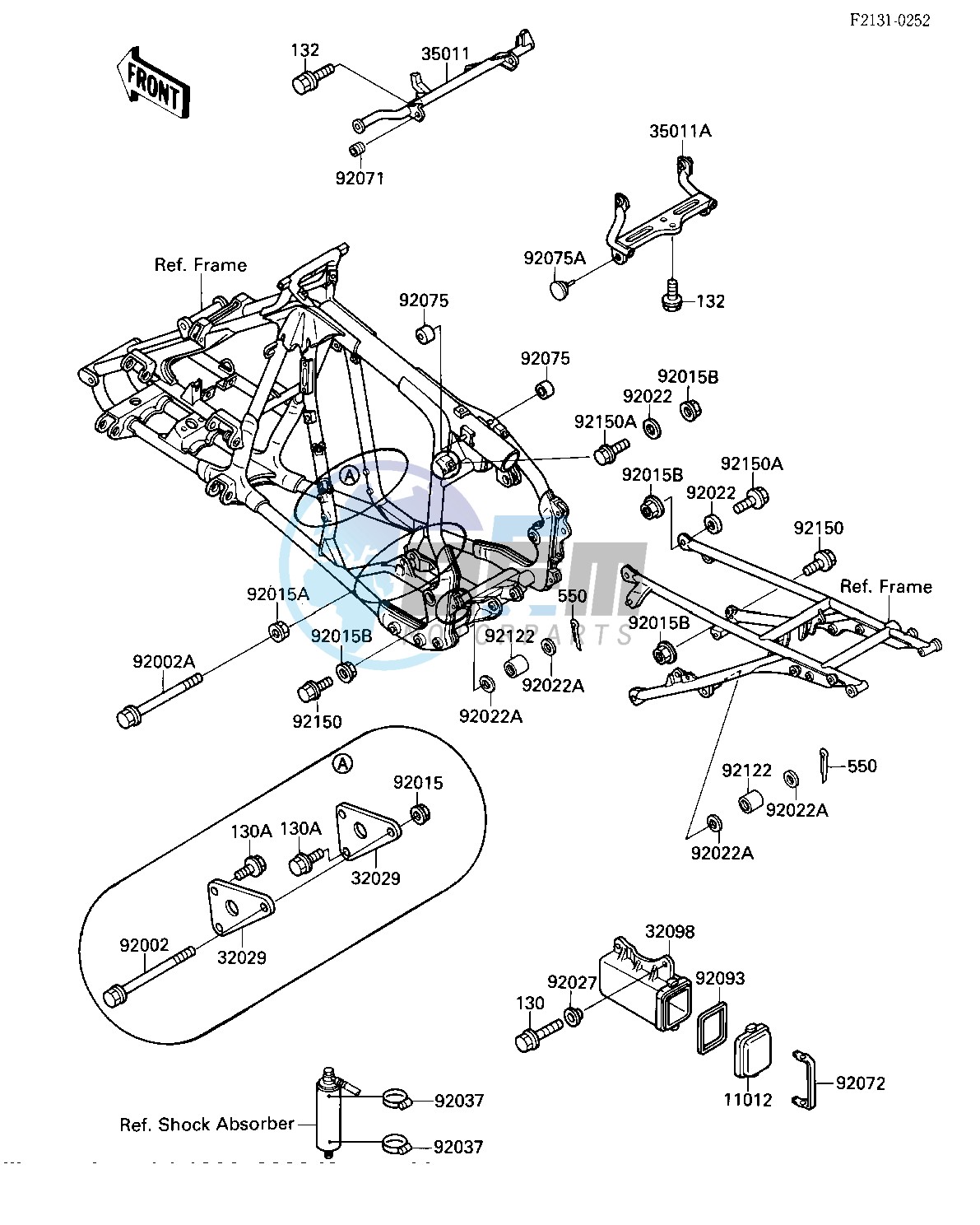 FRAME FITTINGS-- KXF250-A1- -