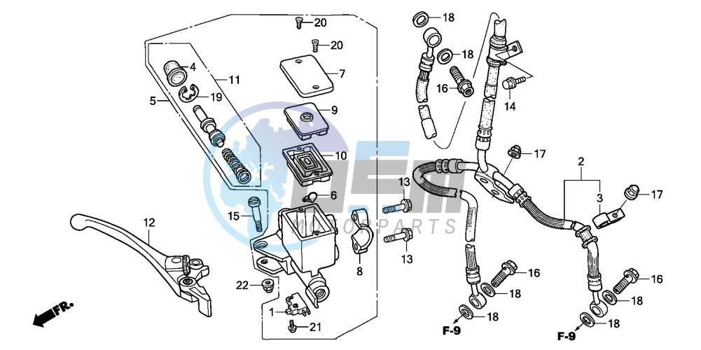 FR. BRAKE MASTER CYLINDER (CB600F5/6)