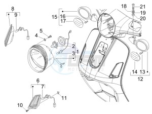 LX 125 4T 2V ie E3 Taiwan drawing Head lights - Turn signal lamps