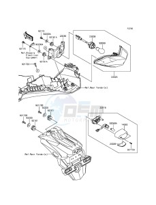 Z300_ABS ER300BFF XX (EU ME A(FRICA) drawing Taillight(s)