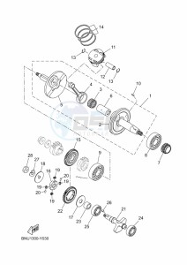 YZF125-A YZF-R125 (BNU1) drawing CRANKSHAFT & PISTON