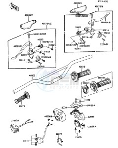 KDX 250 B [KDX250] (B3-B4) [KDX250] drawing HANDLEBAR