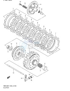 RM125 (E2) drawing CLUTCH (MODEL K2)