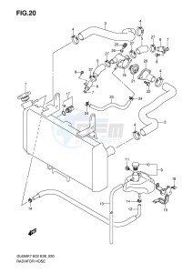 DL650 (E3-E28) V-Strom drawing RADIATOR HOSE