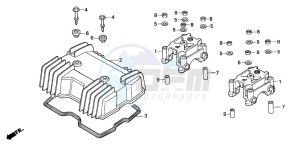 CB250 drawing CYLINDER HEAD COVER