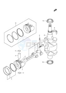 DF 9.9A drawing Crankshaft