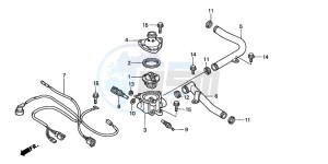 GL1500C F6C drawing WATER PIPE/THERMOSTAT