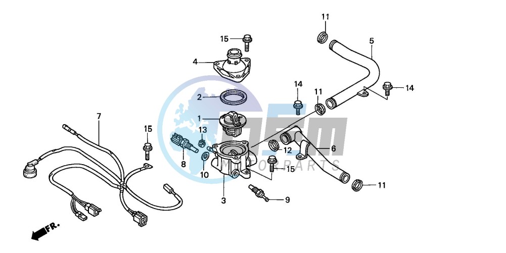 WATER PIPE/THERMOSTAT