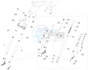 Eldorado 1400 1380 (EMEA, APAC) drawing Front fork