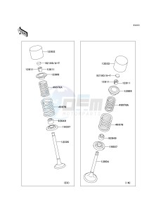 KLX 250 H [KLX250S] (H6F-H7F) H6F drawing VALVE-- S- -