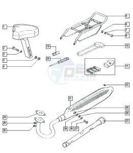 WIZZ-RD_25-45kmh_X-K1 50 X-K1 drawing Seat-carrier-exhaust