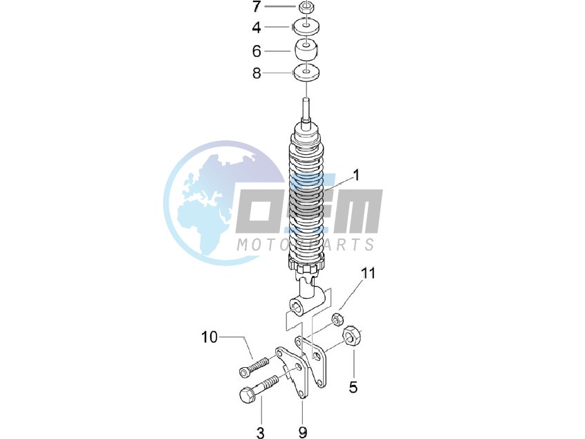 Rear suspension - Shock absorber - s