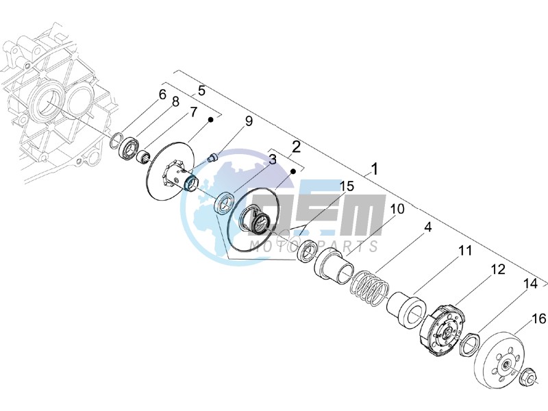 Driven pulley