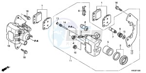 TRX500FPED TRX500FPE ED drawing FRONT BRAKE CALIPER