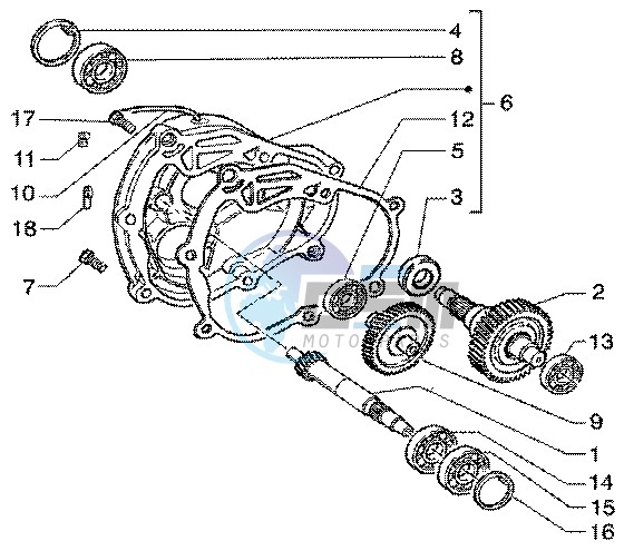 Rear wheel shaft