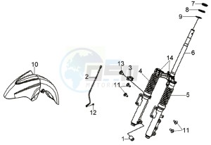 JOYRIDE 200i drawing FRONT FORK/ FRONT FENDER