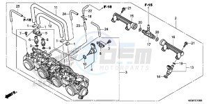 CB600FAD Hornet - CB600F ABS England - (3ED) drawing THROTTLE BODY