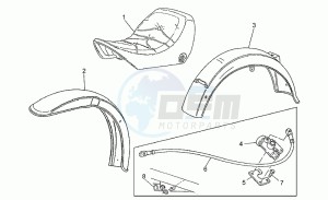 California III 1000 Carburatori Carburatori drawing Mudguards-seat 1991-d