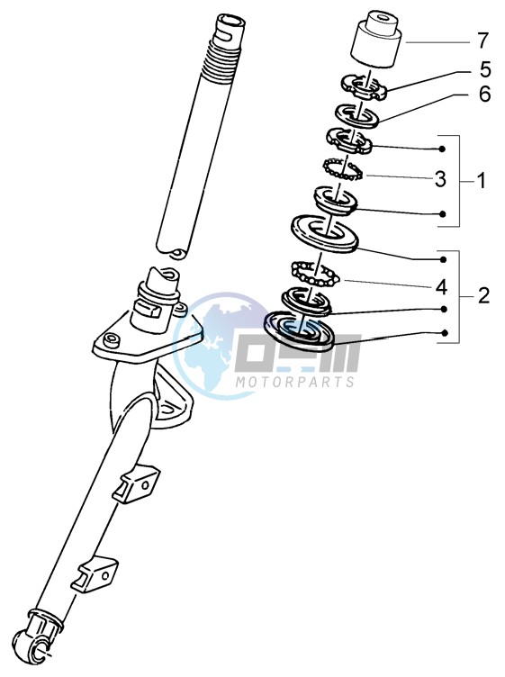 Steering bearing ball tracks