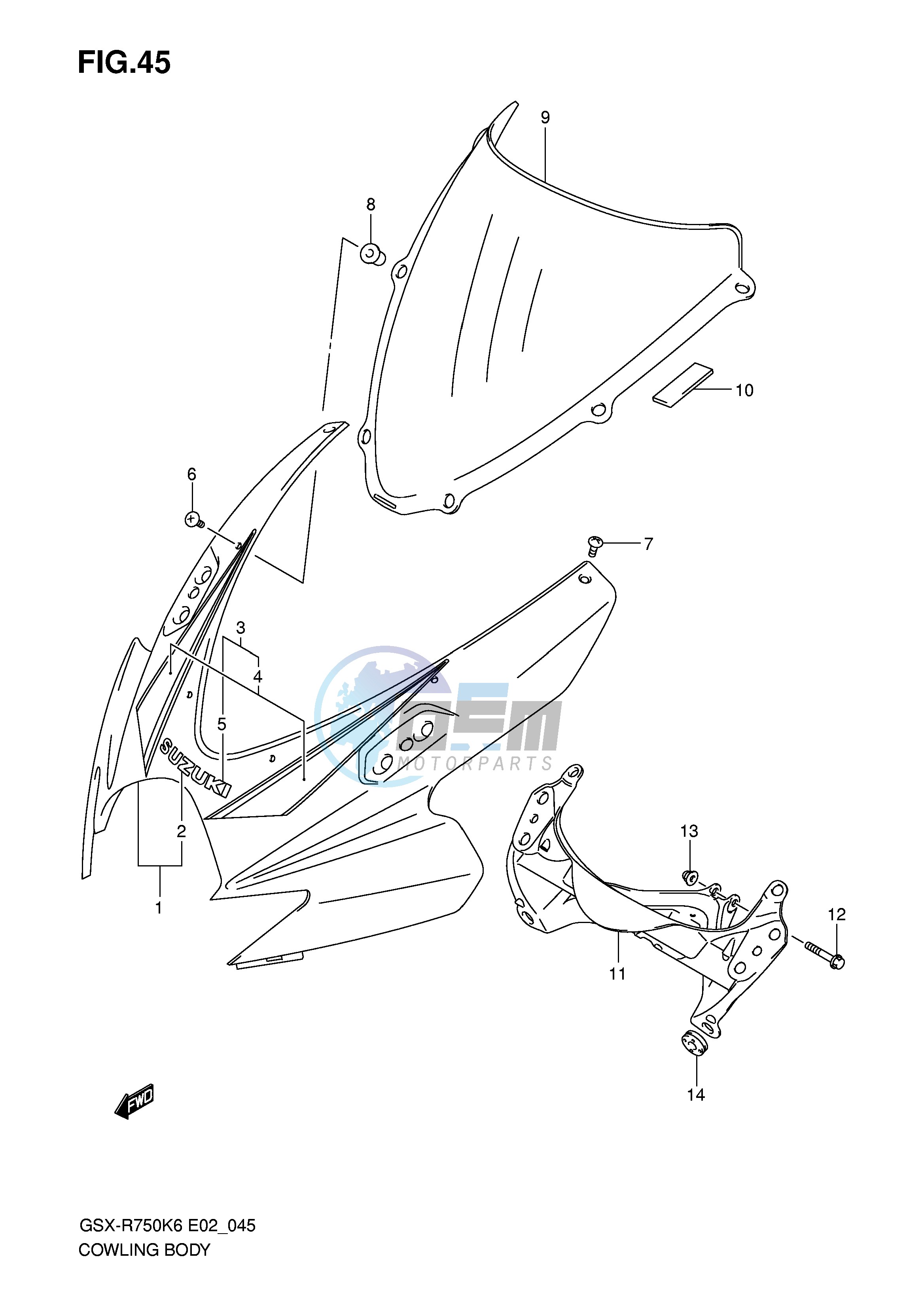 COWLING BODY (MODEL K6)