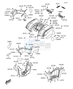 BRUTE FORCE 300 KVF300CJF EU drawing Rear Fender(s)