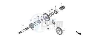 CR85RB drawing KICK STARTER SPINDLE