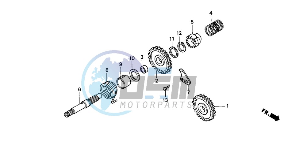 KICK STARTER SPINDLE