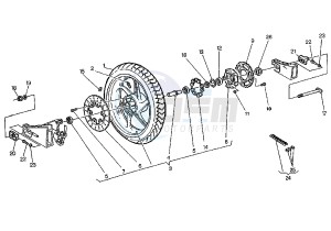 MITO EVOL.125 drawing REAR WHEEL